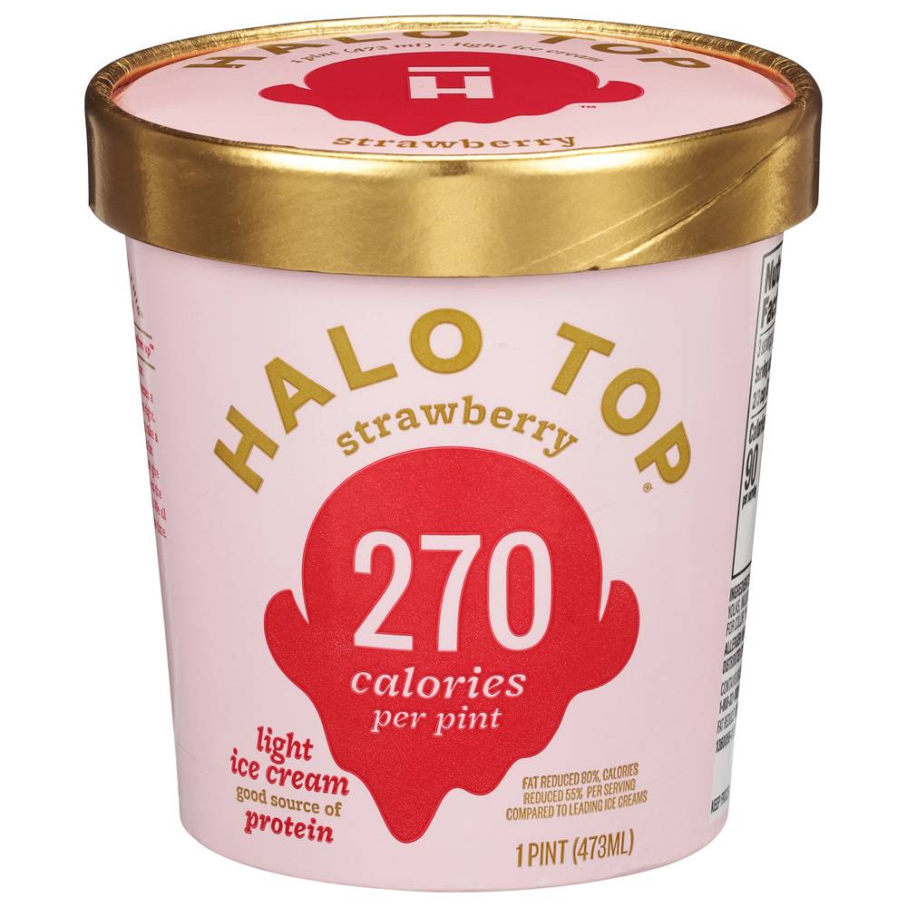 Halo Top Protein Light Ice Cream, Strawberry (1 pint)