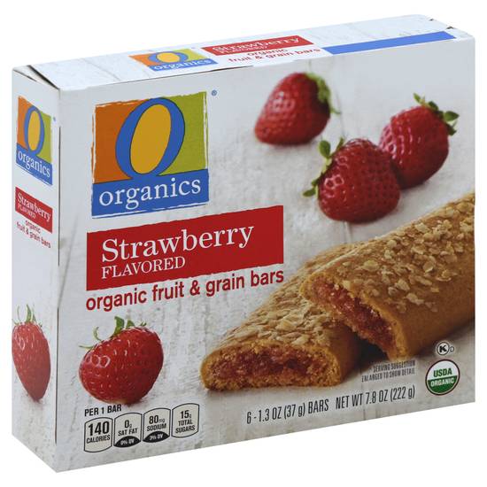 O Organics Organic Strawberry Flavored Fruit & Grain Bars (6 x 1.3 oz)