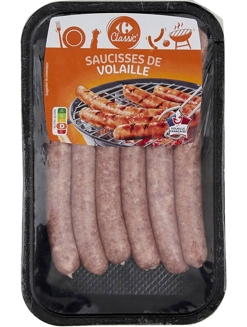 Carrefour Classic' - Saucisses de volaille (300g)