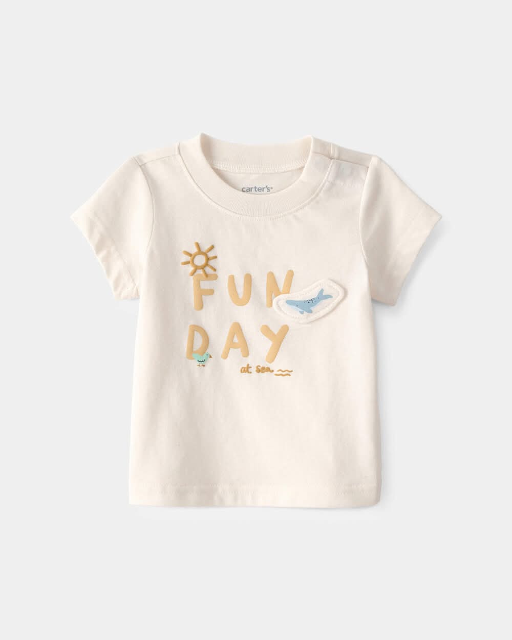 Baby 'Fun Day At Sea' Graphic Tee - Ivory - 3M