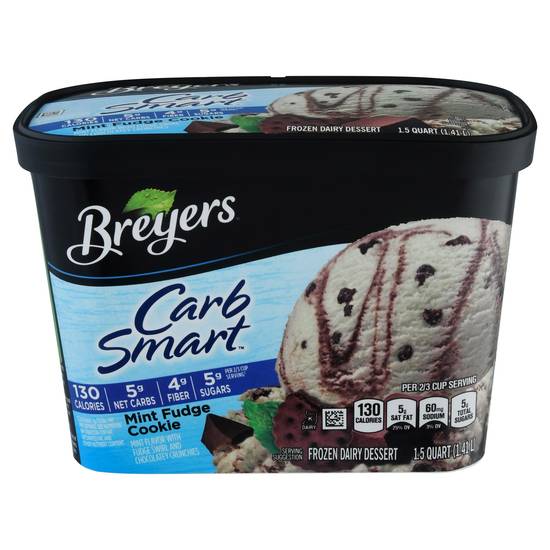 Breyers Carb Smart Mint Fudge Cookie Ice Cream (1.5 quart)