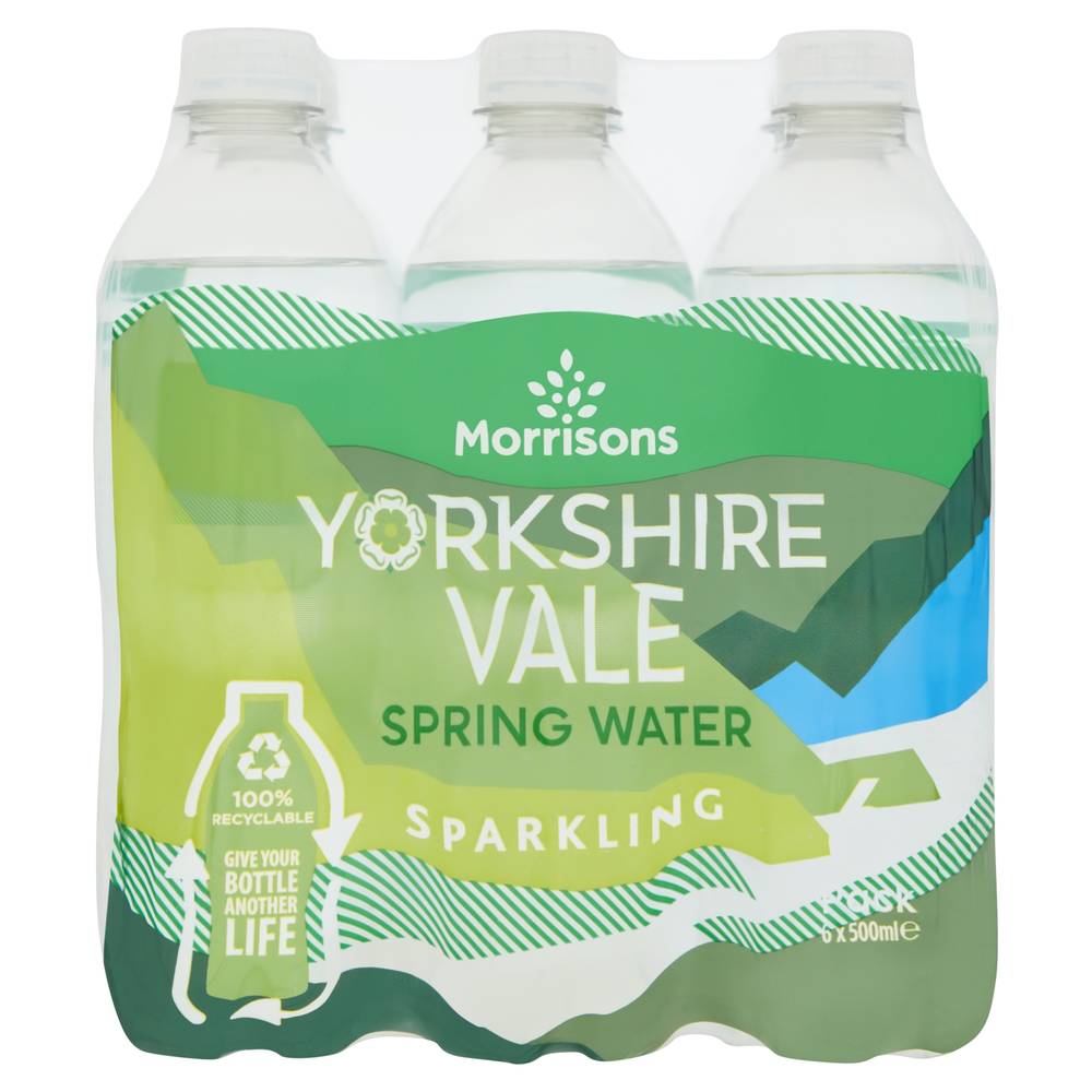 Morrisons Yorkshire Vale Spring Water Sparkling (6 x 500ml)