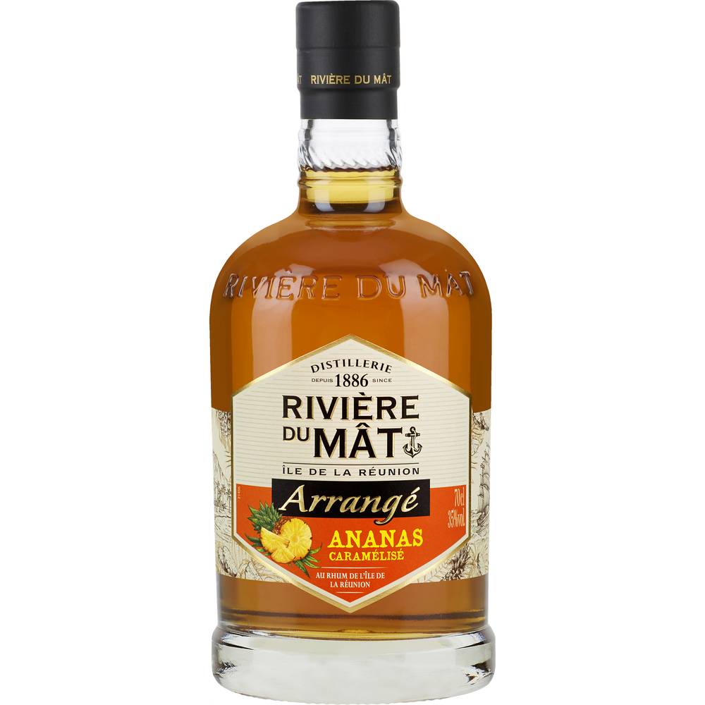 Rivière Du Mât - Liqueur au rhum arrangé, ananas caramélisé (700ml)