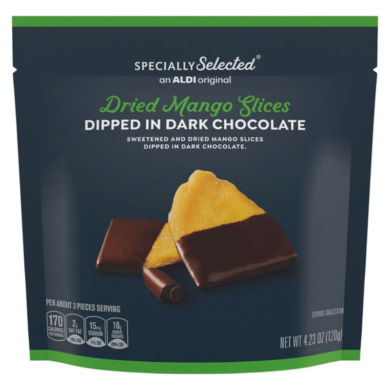 Specially Selected Dark Chocolate Dipped Mang, Dipped Mango