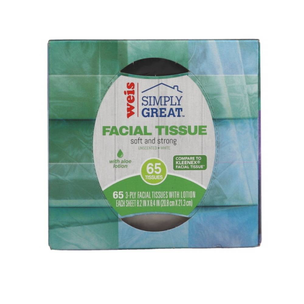 Weis Simply Great Facial Tissues Ultra - Unscented