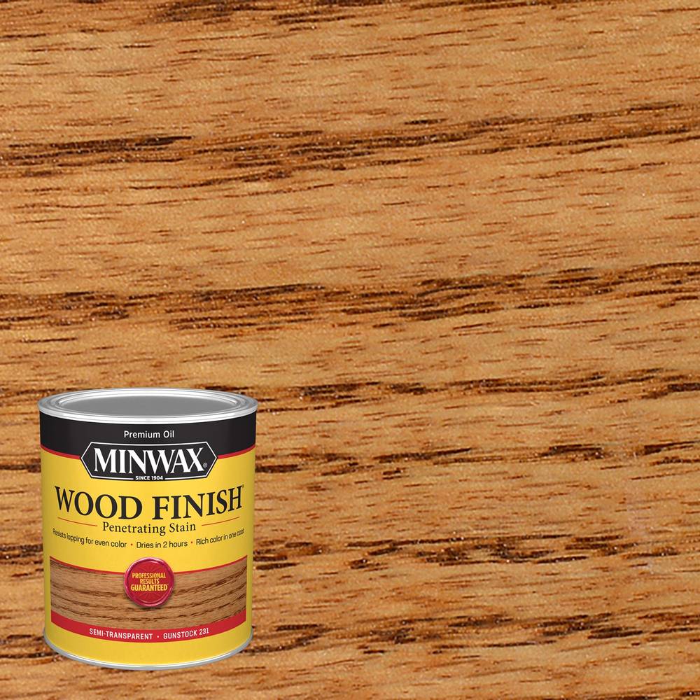 Minwax Wood Finish Oil-based Gunstock Semi-transparent Interior Stain (1-quart) | 700454444