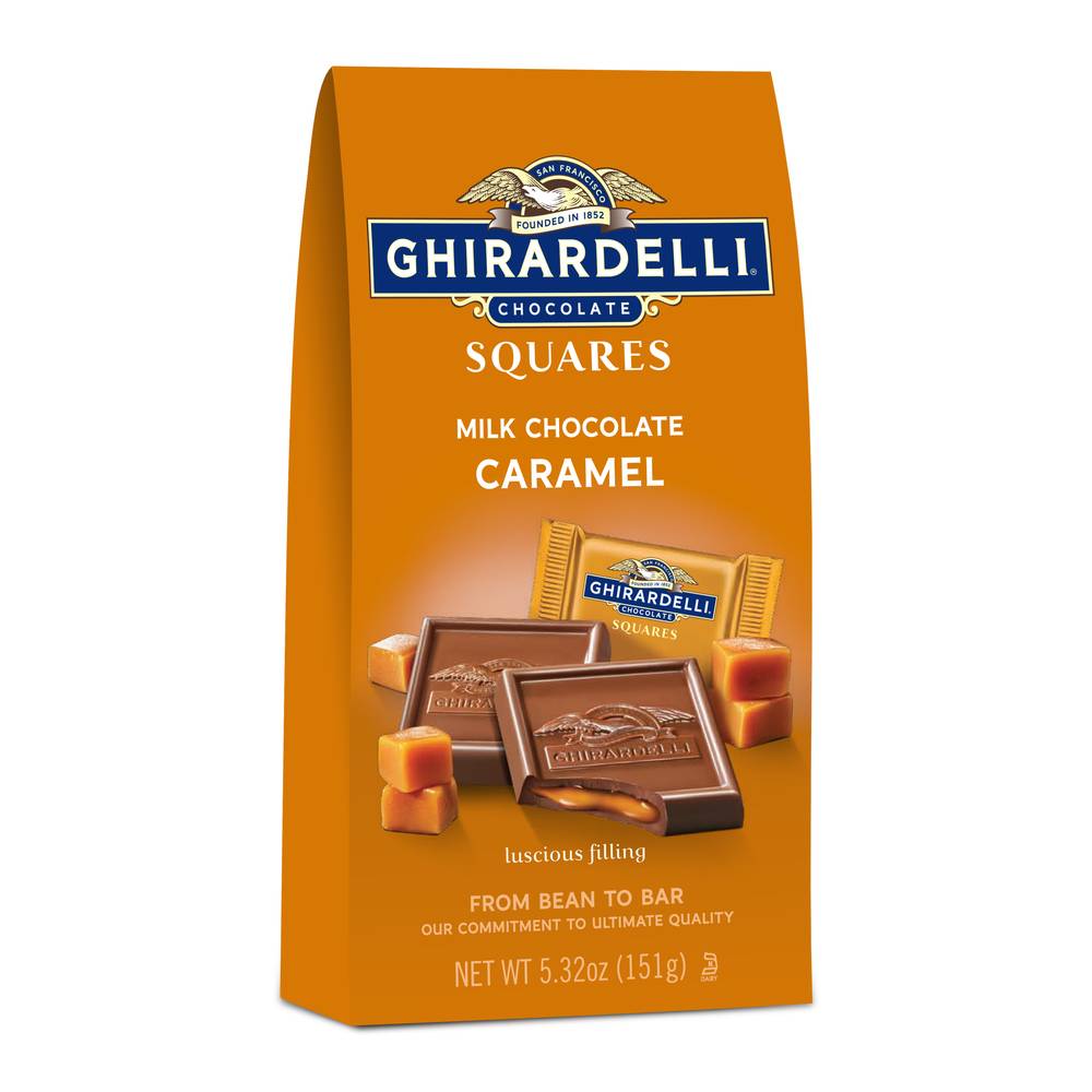 Ghirardelli Chocolate Squares, Milk & Caramel - 5.32 oz