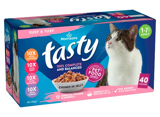 Morrisons - Morrisons Tasty Surf & Turf Chunks in Jelly Adult Cat