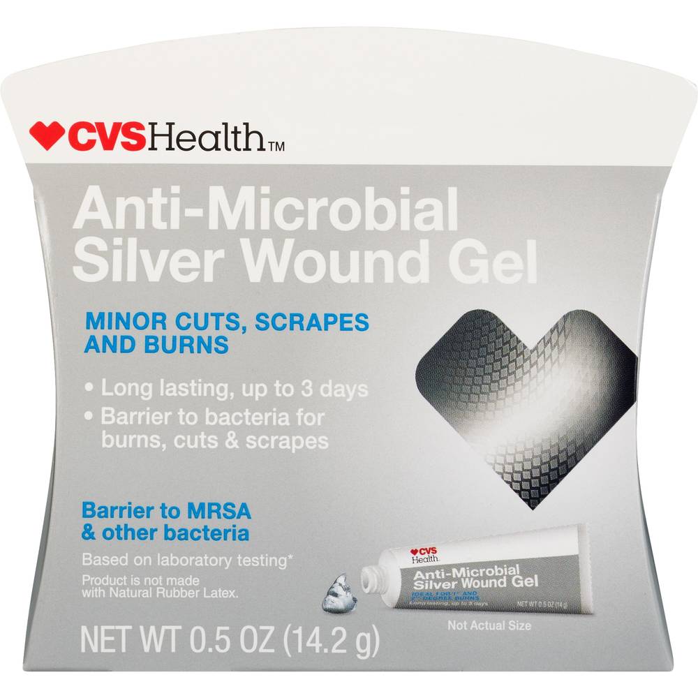Cvs Health Anti Microbial Silver Wound Gel Non Staining