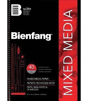 Bienfang Mixed Media 5.5 x 8.5 Spiral Bound Sketch Pad, 40 Sheets/Pad (220100)