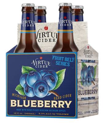 Virtue Fruit Belt Michigan Blueberry Cider (4x 16oz bottles)