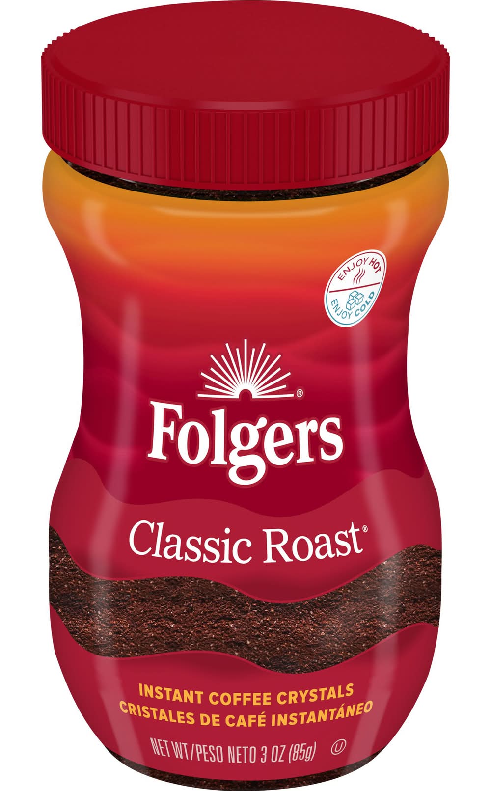 Folgers Classic Roast Instant Coffee Crystals (3 oz)