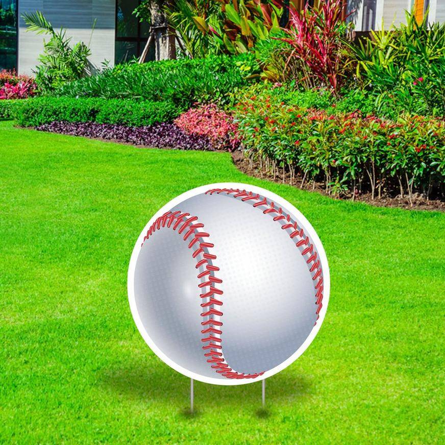 Baseball Corrugated Plastic Yard Sign, 19in