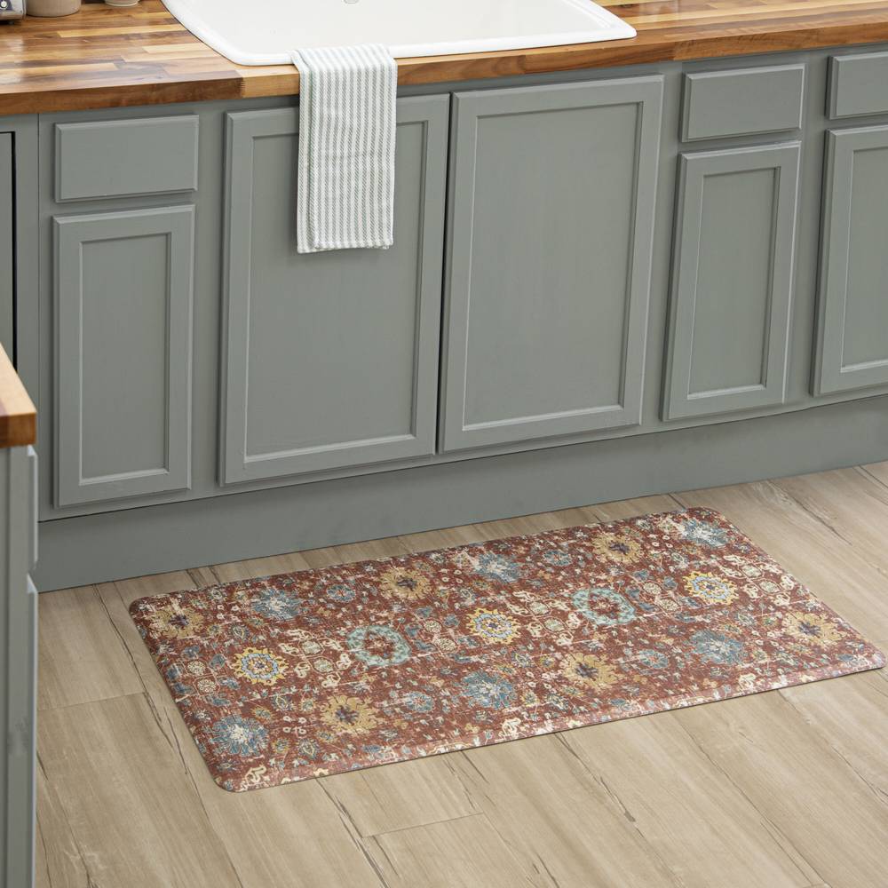 Style Selections 2-ft x 4-ft Multi PVC Rectangular Indoor or outdoor Decorative Spring Anti-fatigue mat | M550 CVCF8 020048