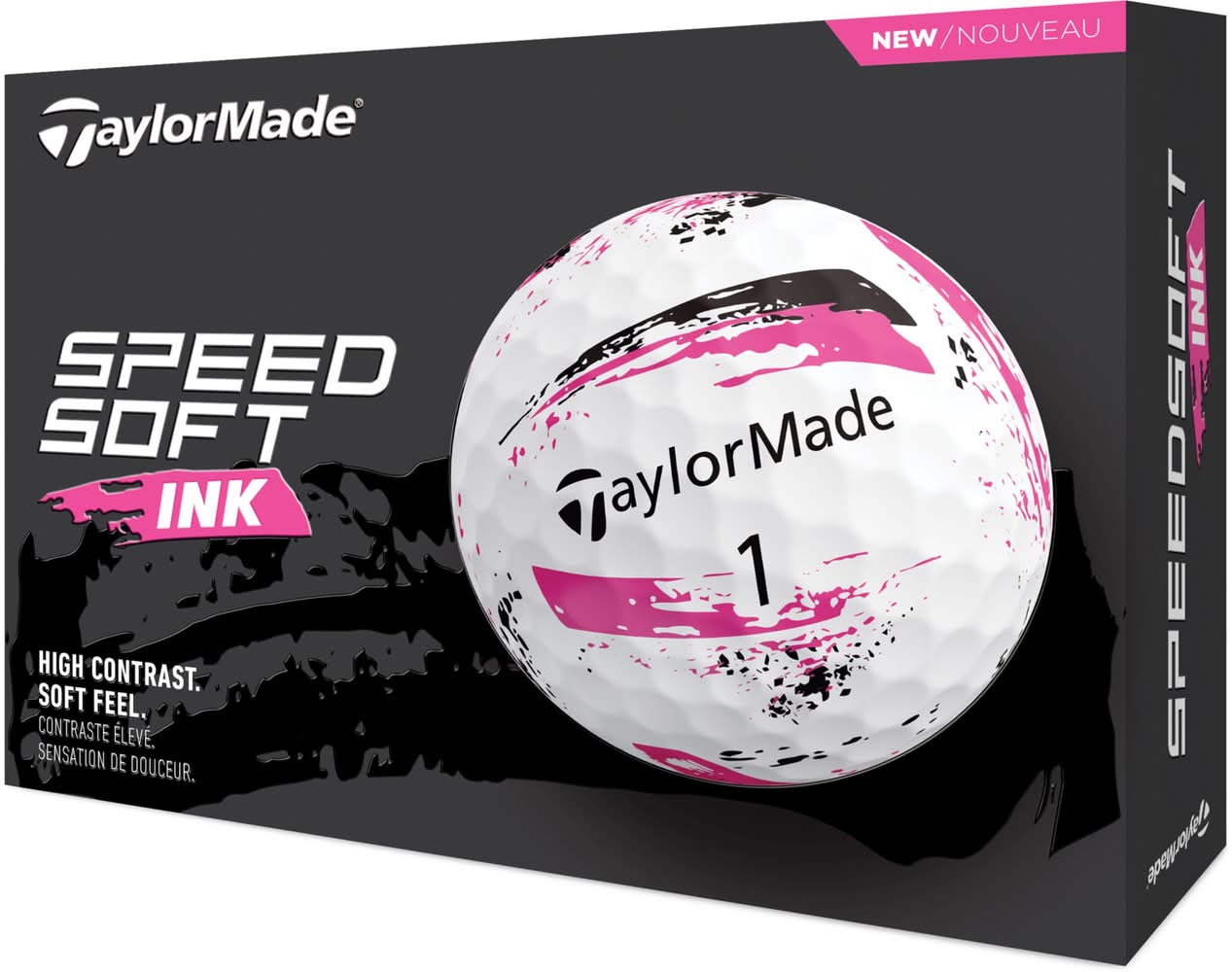 TaylorMade Speed Soft Golf Balls, Pink (12 ct)