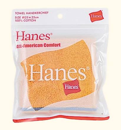 NL Hanesフラッグ刺繍ハンカチ OR