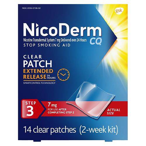 NicoDerm CQ Nicotine Patch 7mg - 14.0 ea
