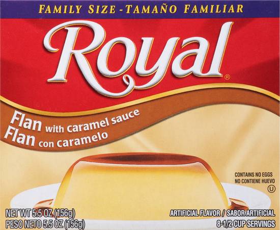 Royal Flan With Caramel Sauce Family Size