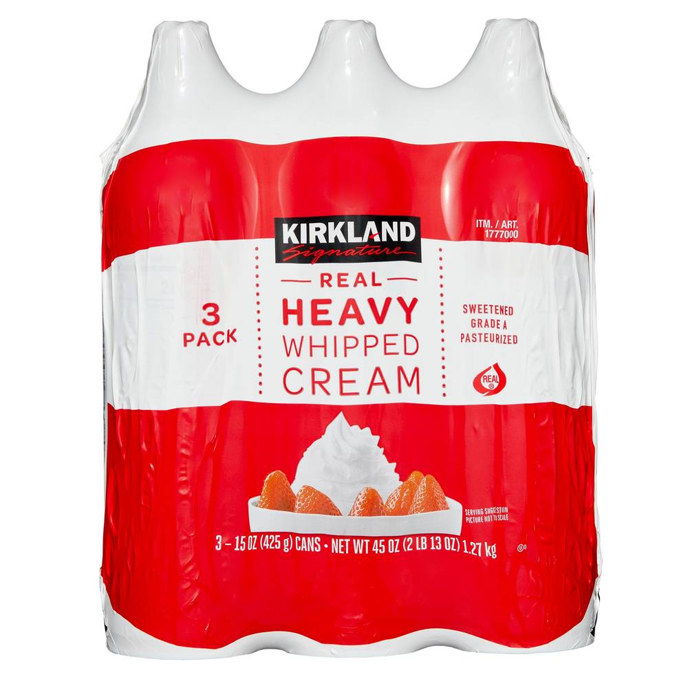 Kirkland Signature Heavy Whipped Cream (15 oz, 3 ct)