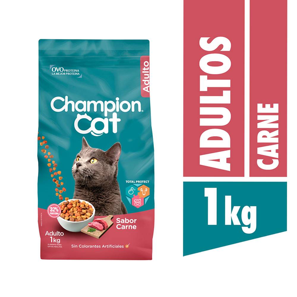 Champion cat alimento gato seco carne (bolsa 1 kg)