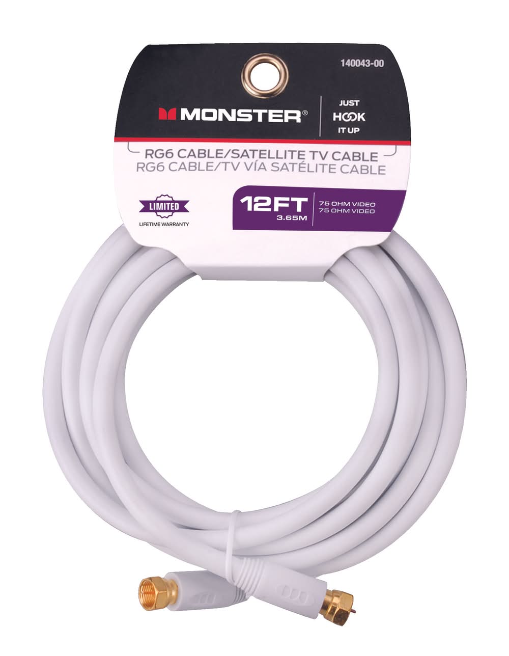 Monster Just Hook It Up 12 Ft. Video Coaxial Cable