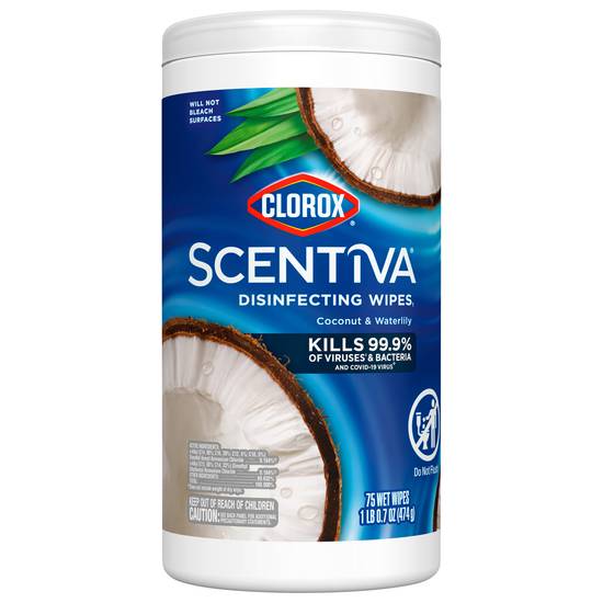 Clorox Scentiva Pacific Breeze & Coconut Disinfecting Wipes (75 ct)