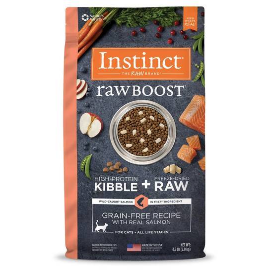 Instinct Raw Boost Grain Free Recipe With Real Salmon Dry Cat Food By Nature's Variety (4.5 lbs)