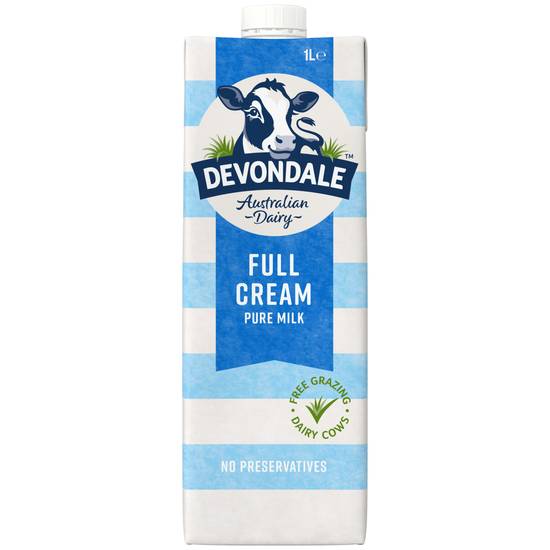 Devondale 100% Pure Full Cream Long Life Milk 1L