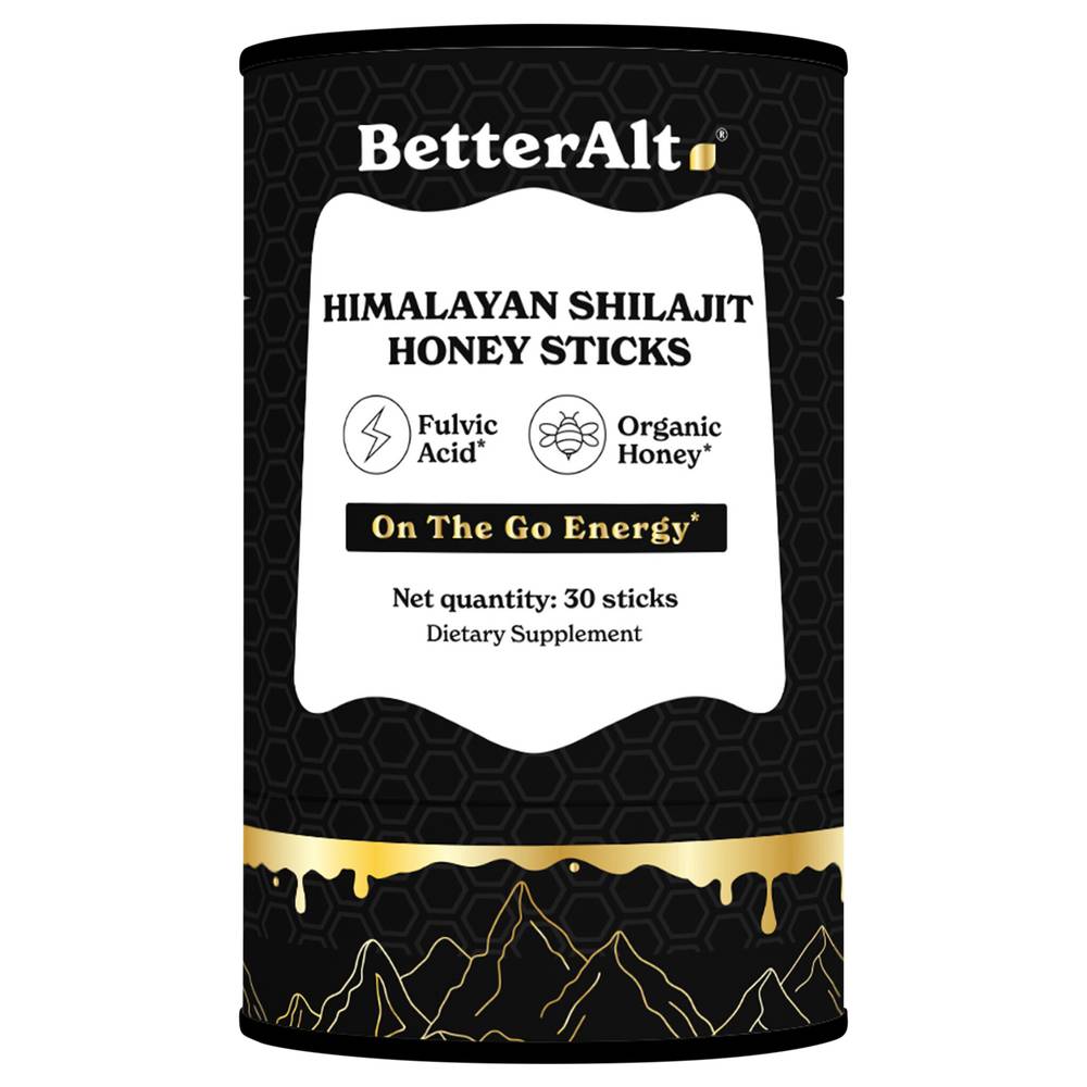 BetterAlt Himalayan Shilajit Honey Sticks (30 ct)