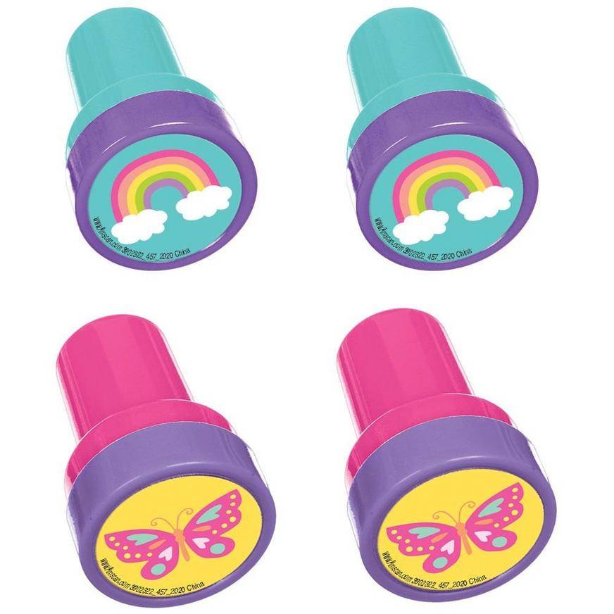 Party City Rainbow Butterfly Self-Inking Stampers (unisex)