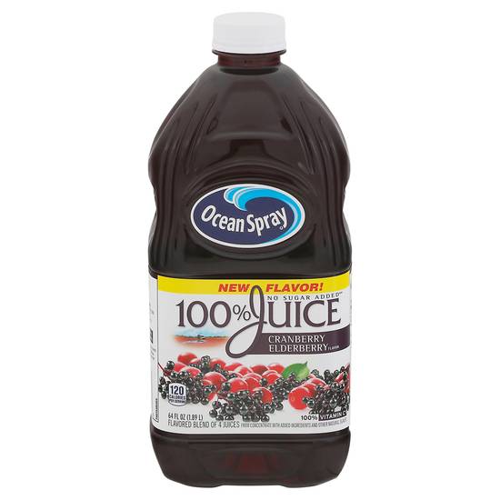 Oceanspray 100% Cranberry Elderberry Flavor Juice (64 fl oz)
