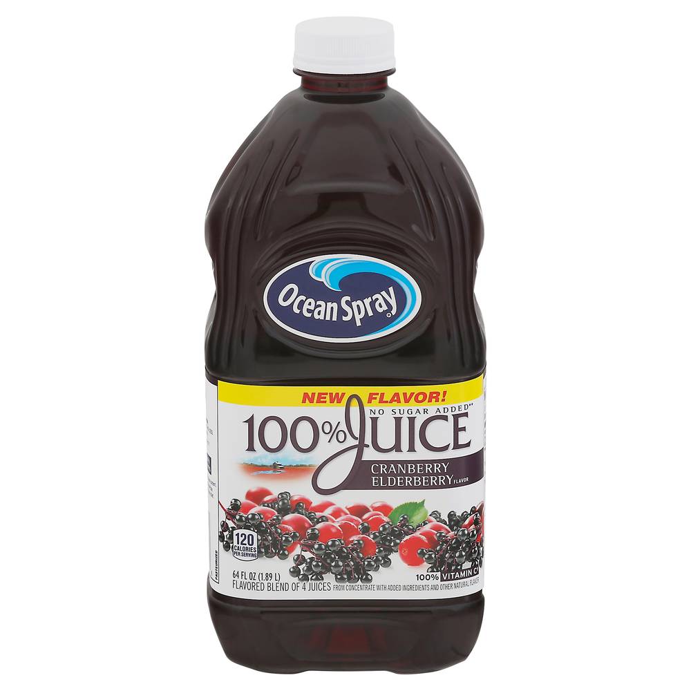 OceanSpray 100% Cranberry Elderberry Flavor Juice (64 fl oz)