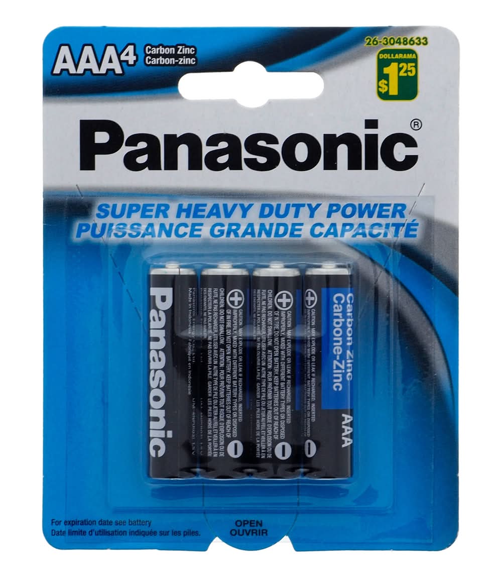 Panasonic Aaa Carbon Zinc Batteries
