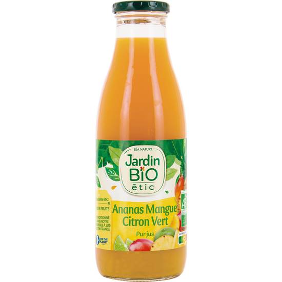 Jardin Bio Étic - Pur jus d'ananas mangue et citron vert (750 ml)