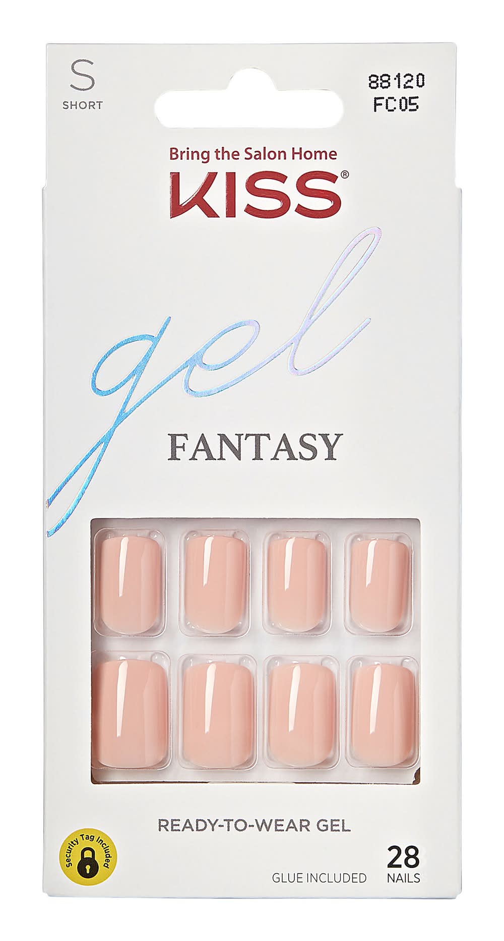 KISS Gel Fantasy Nails Short Kit (2 g, 28 ct)