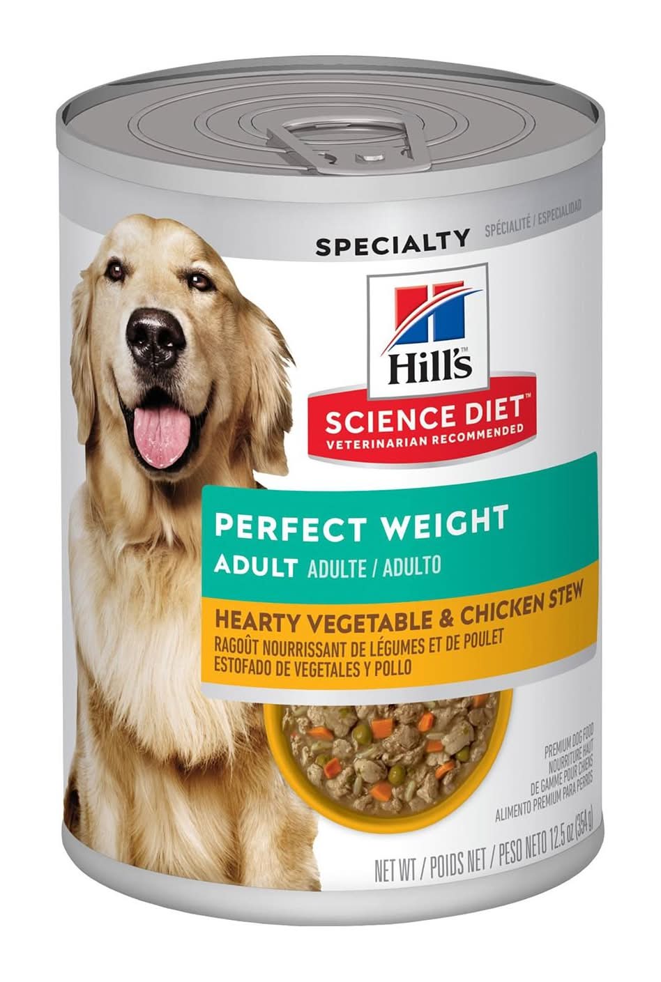 Hill's Science Diet Perfect Weight Hearty Vegetable & Chicken Stew Adult Dog Food, 12.5 oz