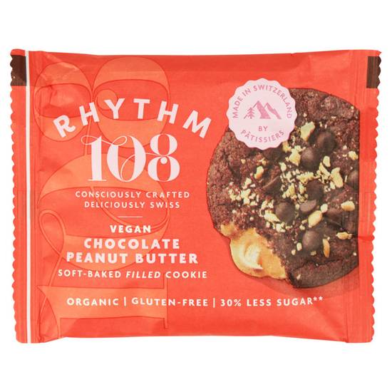 Rhythm 108 Vegan Chocolate Peanut Butter Soft-Baked Filled Cookie 50g