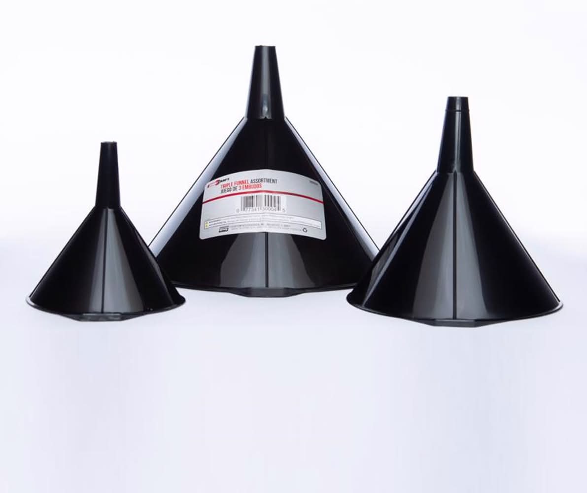 Shop Craft Black Plastic Funnel Set