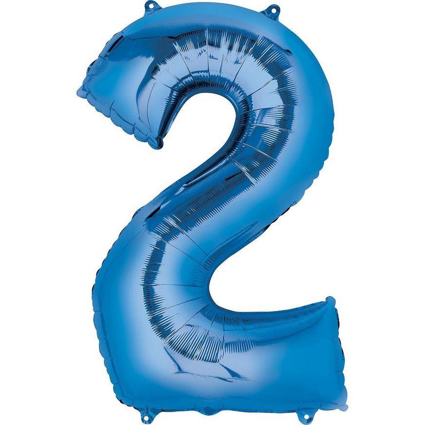 Party City Number 2 Balloon (34"/blue)