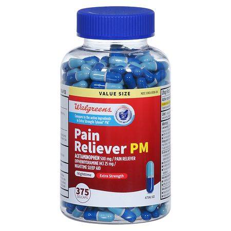 Walgreens Extra Strength Pain Reliever Pm Gelcaps