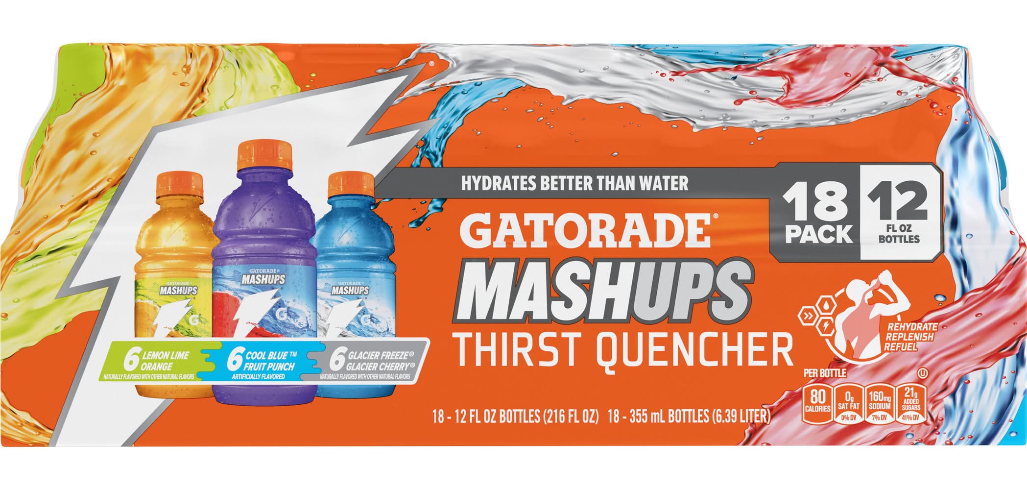 Gatorade Mashups Thirst Quencher Drink, Assorted (18 x 12 fl oz)