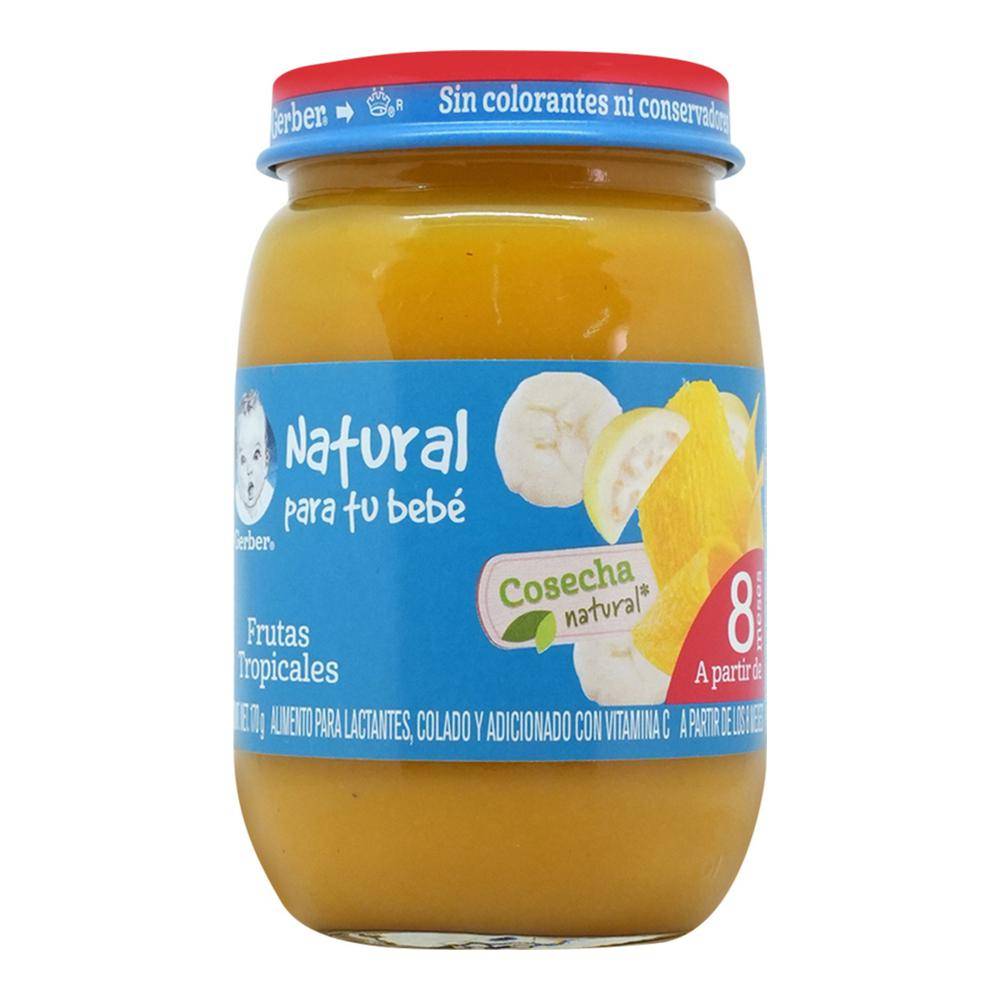 Gerber · Papilla sabor frutas tropicales etapa 3 (170 g)