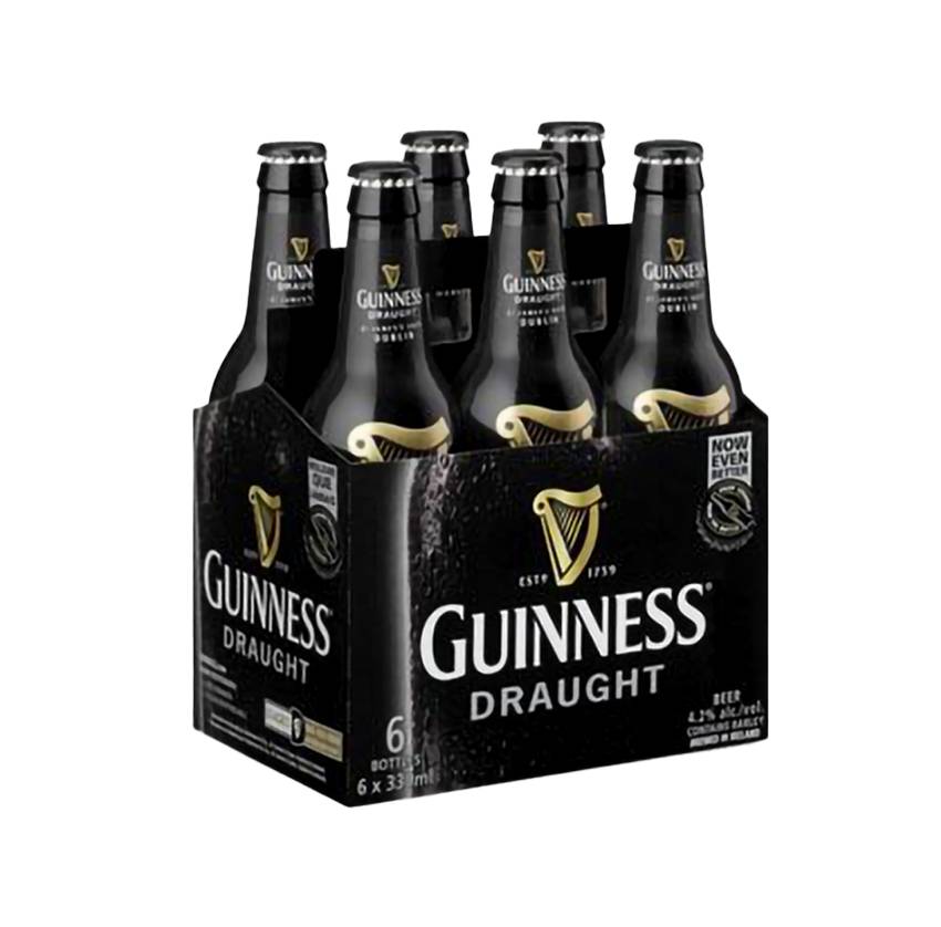 Guinness Draught Bottle (6ct, 55 mL)