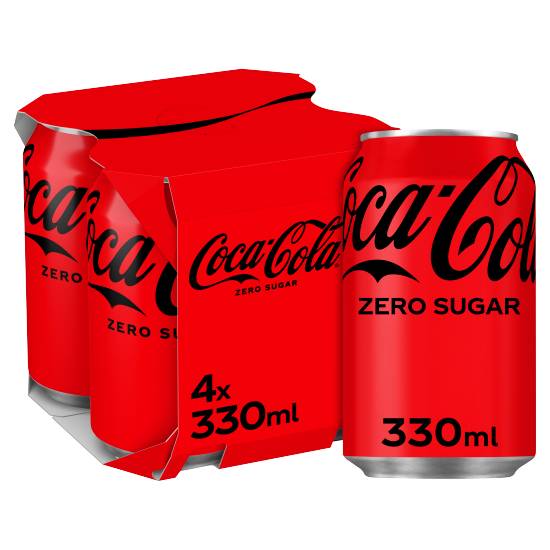 Coca-Cola Zero Sugar Soft Drink (4 x 330ml)