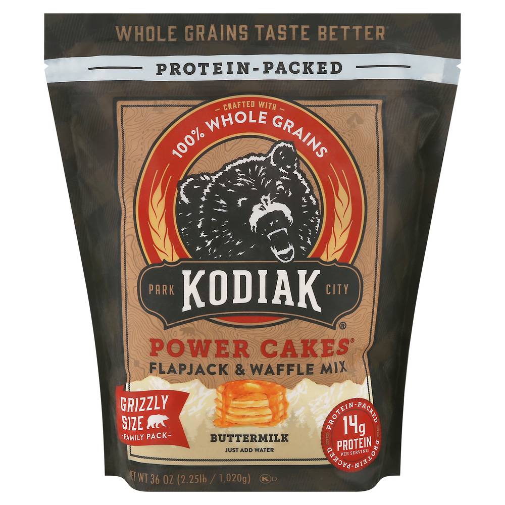 Kodiak Power Cakes Flapjack & Waffle Mix, Buttermilk (36 oz)