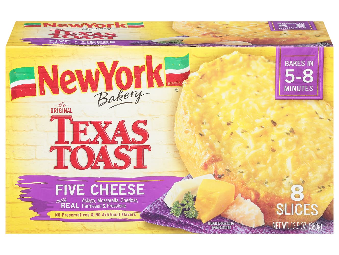 New York Bakery The Original Texas Toast, Five Cheese (13.5 oz, 8 ct)