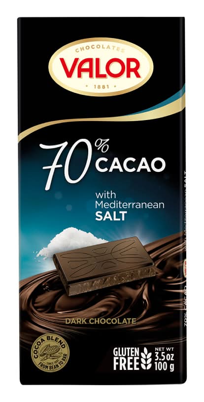 VALOR-70%海鹽黑巧克力片(100g/片)