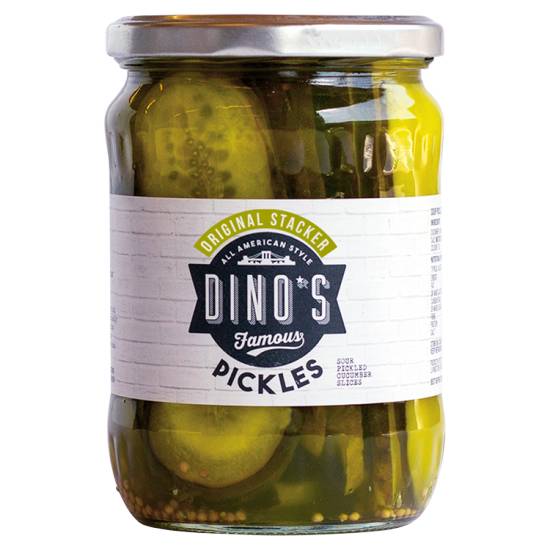 Dino's Famous Famous Sour Stacker Pickles (530g)