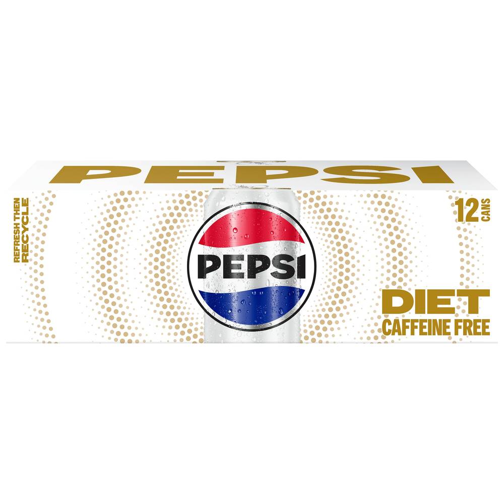 Pepsi Diet Cola Soda (12 ct, 12 fl oz)