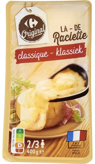 Fromage en Tranches à Raclette classique CARREFOUR ORIGINAL - la barquette de 400g